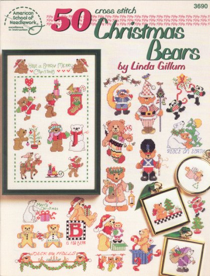 (image for) 50 Cross Stitch Christmas Bears