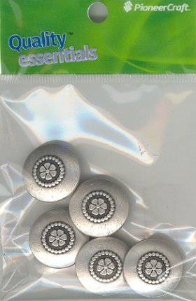 23mm Silver Metal Buttons pkt5 23mm Silver Metal Buttons pkt5