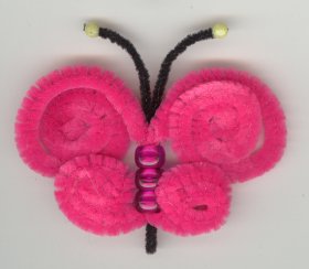 Chenille Stick Butterfly with Beads Chenille Stick Butterfly with Beads