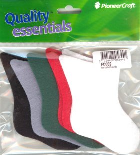 Felt Cut Out Sock 10p