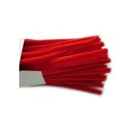 Chenille Sticks 12mm; Red 100p