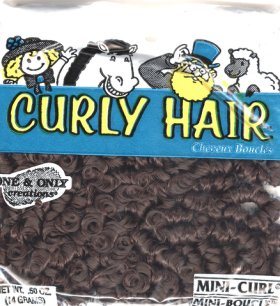 Mini Curl Hair; Dark Brown