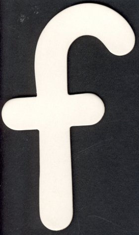 Lower Case Alphabet (f) 1 piece 8.2cm x 13.8cm