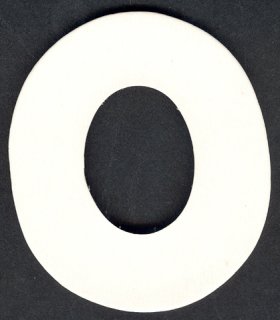 Lower Case Alphabet (o) 1 piece 6.5cm x 7.8cm