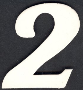 Numeral 2, 1 piece