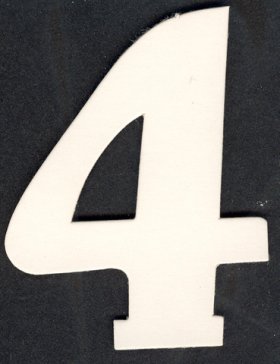 Numeral 4, 1 piece