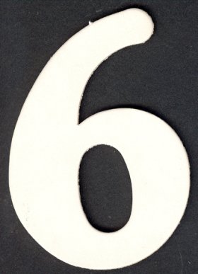 Numeral 6, 1 piece