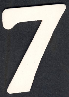 Numeral 7, 1 piece