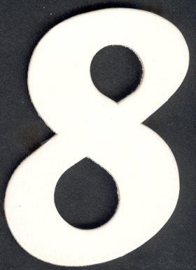 Numeral 8, 1 piece