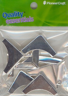 Corners 433 Silver 27x17x4mm x 8 pieces Corners 433 Silver 27x17x4mm x 8 pieces
