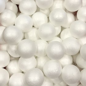 60mm White Polystyrene Foam Ball 100p