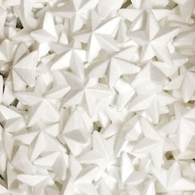 75mm White Polystyrene Foam Star