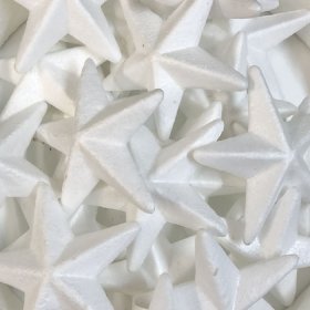 150mm White Polystyrene Foam Star