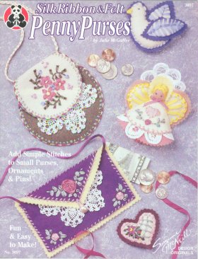 Silk Ribbon & Felt Penny Purses