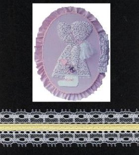 20mm Flat RI/Lace 2637 Lemon, per mt