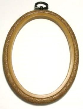 Flexi Hoop Oval 4 x 5.5in Wood Grain 1p