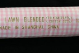 Gingham Poly/cotton 112cm Pink 1/4" /4mm square