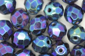 8mm Faceted Beads Blue Iris 10 grams