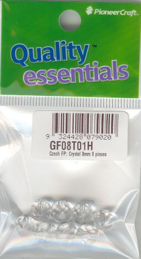 8mm Faceted Beads Crystal 8p