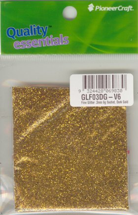 Fine Glitter .3mm 6g Sachet, Dark Gold