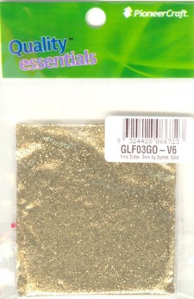 Fine Glitter .3mm 6g Sachet, Gold