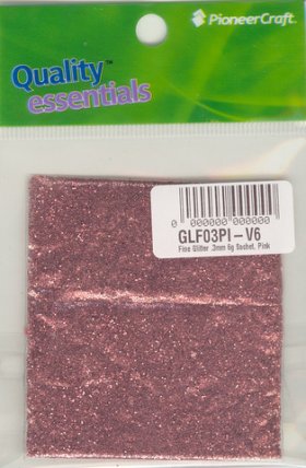 Fine Glitter .3mm 6g Sachet, Pink