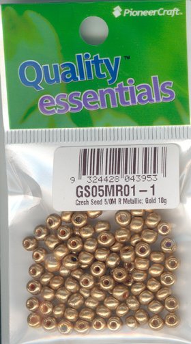 Czech Seed 5/0M R Met Gold 10 grams
