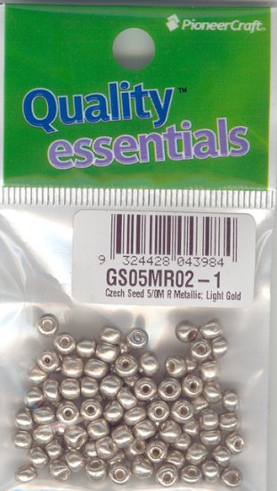 (image for) Czech Seed 5/0M R Met Light Gold 10 grams