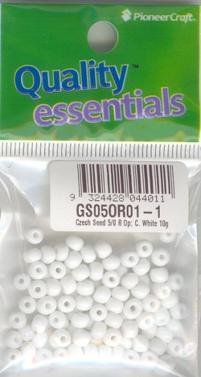 (image for) Czech Seed 5/0 Op Chalk White 10g