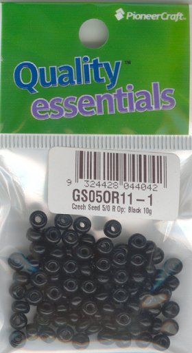 Czech Seed 5/0 Op Black 10g