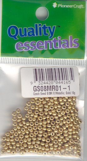 Czech Seed 8/0M R Met Gold 10 grams