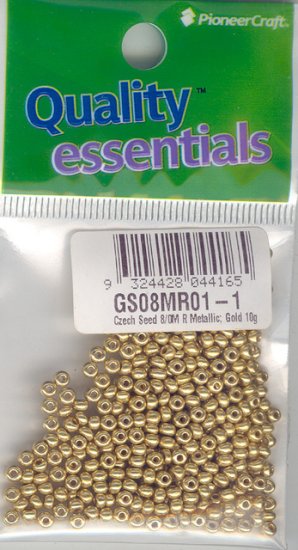 (image for) Czech Seed 8/0M R Met Gold 10 grams