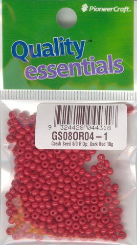 Czech Seed 8/0 Op Dark Red 10g