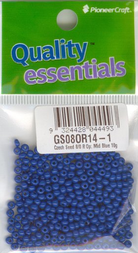 Czech Seed 8/0 Op Mid Blue 10g