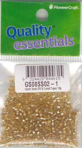 Czech Seed 8/0 SLS Lined Topaz 10g