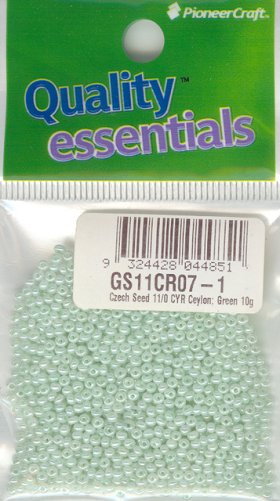 Czech Seed 11/0 CYR Ceylon; Green 10g