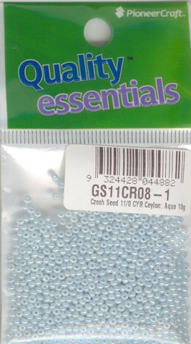 Czech Seed 11/0 CYR Ceylon; Aqua 10g