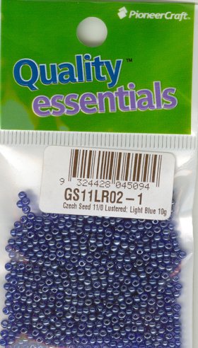 Czech Seed 11/0 Lustered Light Blue 10g