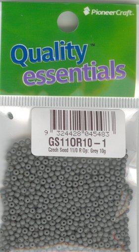 Czech Seed 11/0 Op Grey 10g
