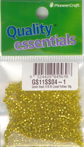 Czech Seed 11/0 SLS Lined Yellow 10g