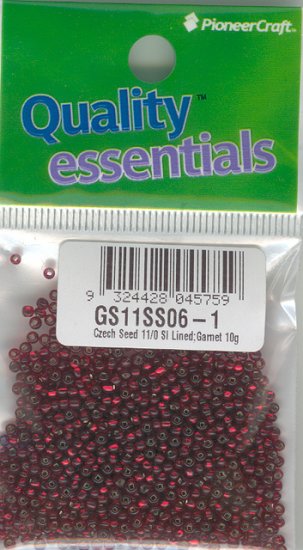 (image for) Czech Seed 11/0 SLS Lined Garnet 10g