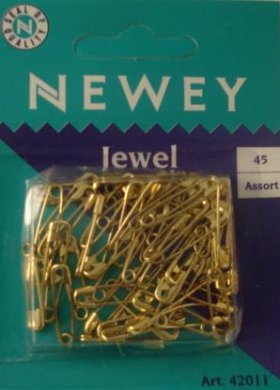 Safety Pins Brass Midget