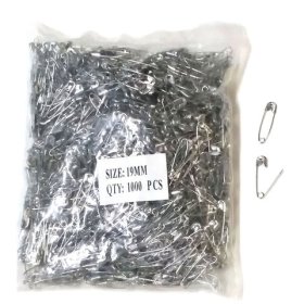 Safety Pins 19mm Nickel