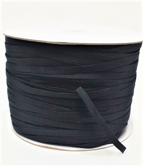 (image for) Knitted Elastic 6mm Black Full Roll 320m