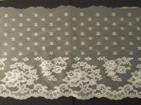 21cm Flat Lace 2456 White price per mt