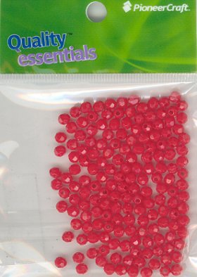 4mm Facet Op Red 25grams