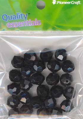 12mm Facet Black 25grams