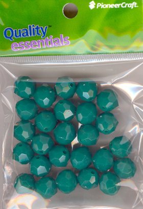 12mm Facet Dk Green 25grams