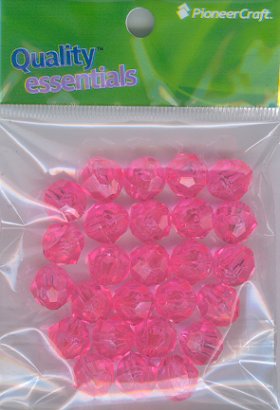 12mm Facet Tr Pink 25grams