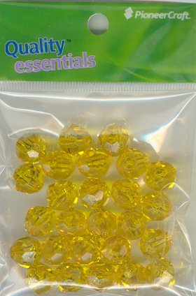 12mm Facet Acid Yellow 25grams